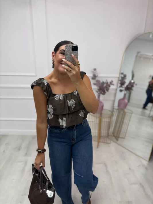 BLUSA THAIS VOLANTES