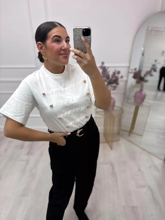 CAMISETA GEMMA BOTONES