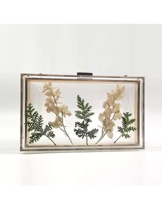 CLUTCH TRANSPARENTE FLORAL 15222