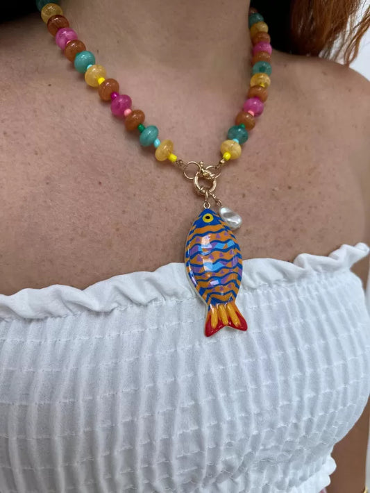 COLGANTE FISH PIEDRAS