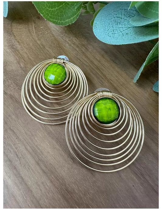PENDIENTE LASSI VERDE PA37439
