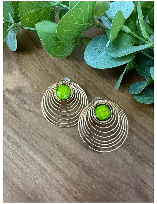 PENDIENTE LASSI VERDE PA37439