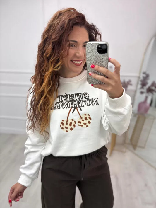 SUDADERA CEREZAS PRINT