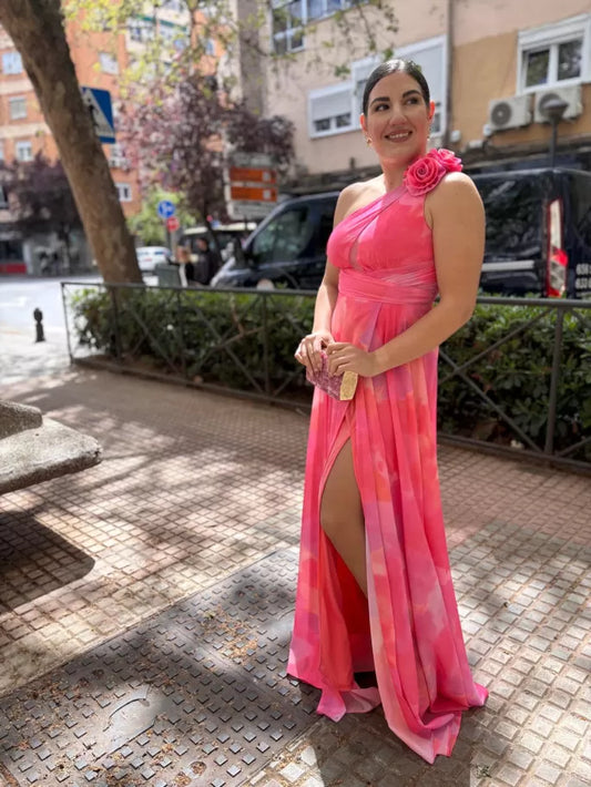 VESTIDO ECUADOR FLOR ROSA