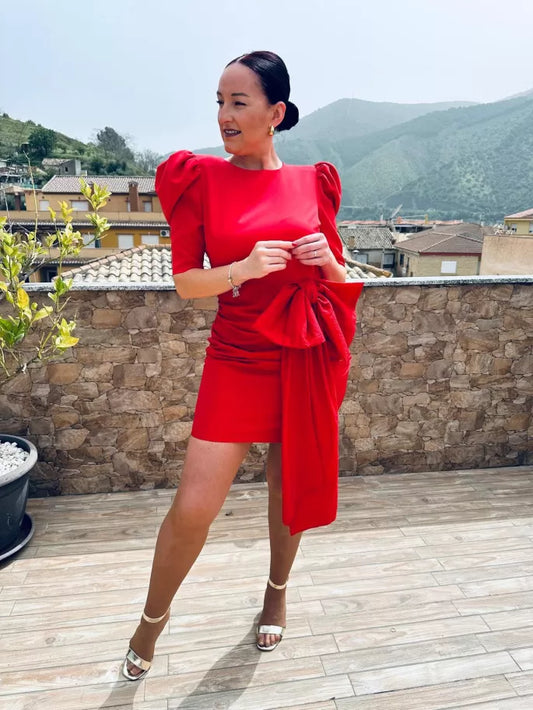 VESTIDO IRISA MINI LAZO